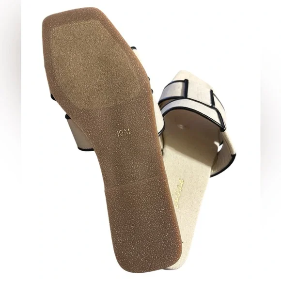 Matisse Biscayne Flat Sandals in Ivory / Natural Linen Sz. 10 NEW - Picture 13 of 15